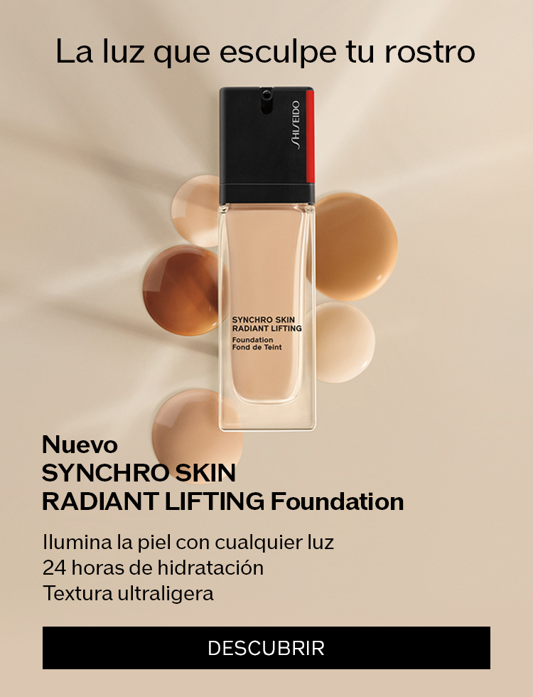 La luz que esculpe tu rostro Nuevo SYNCHRO SKINRADIANT LIFTING Foundation Ilumina la piel con cualquier luz 24 horas de hidratación Textura ultraligera